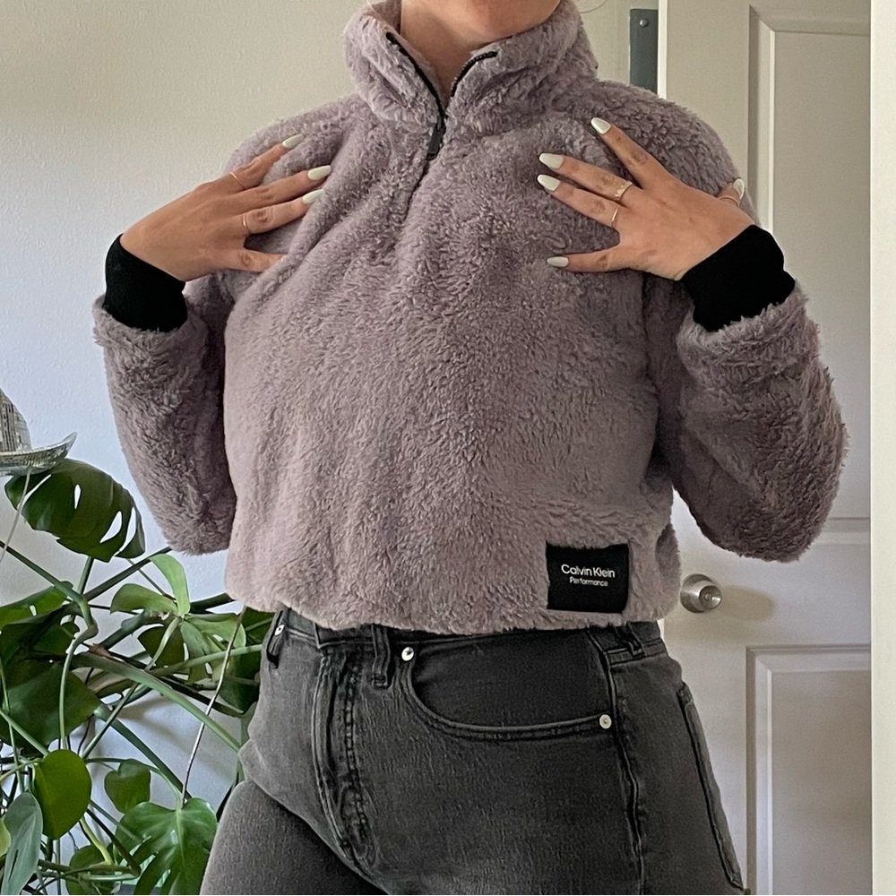 Calvin Klein Performance Fuzzy Quarter Zip